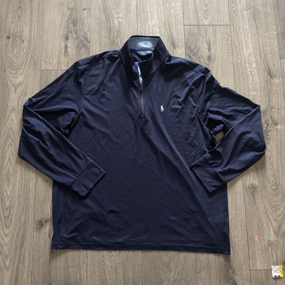 Polo Ralph Lauren Performance 1/4 Zip Pullover Men 2XL Classic Fit Golf Blue